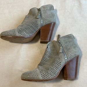 Rag & Bone Margot Perforated Suede Leather Booties 8.5